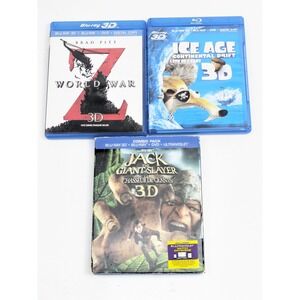 Blu-ray 3D Movie Lot Action Adventure Fantasy Family Animated Sci-Fi Combo‎